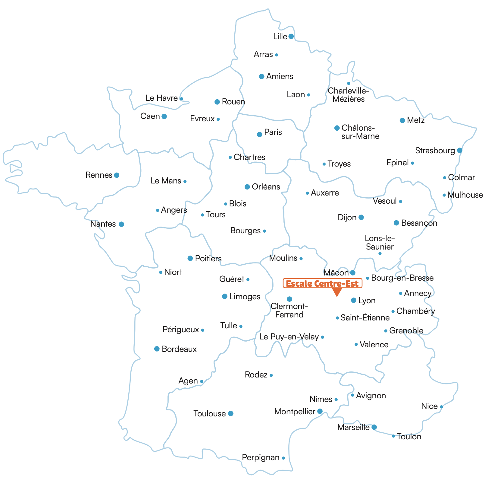 Tous nos séjours sont desservis par notre escale de Mâcon